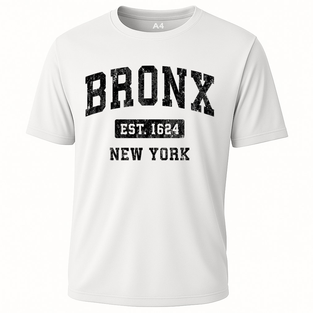 Bronx Est 1624 New York Ny Vintage Established Athletic Sports Design Cooling Performance Crew T-Shirt
