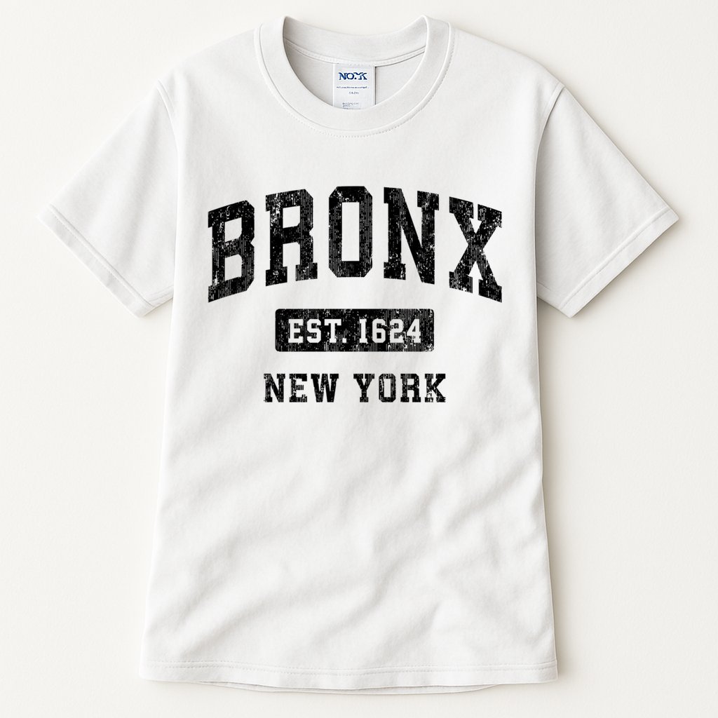 Bronx Est 1624 New York Ny Vintage Established Athletic Sports Design Tall T-Shirt