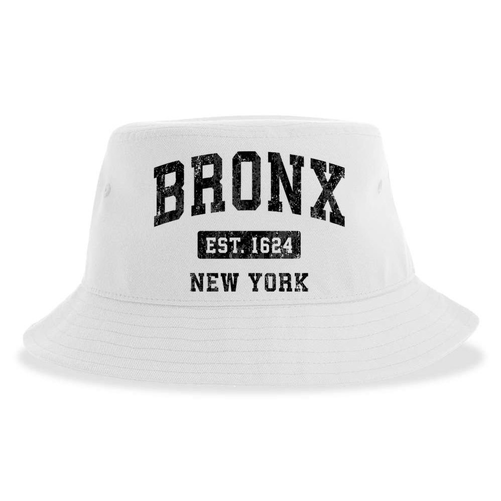 Bronx Est 1624 New York Ny Vintage Established Athletic Sports Design Sustainable Bucket Hat