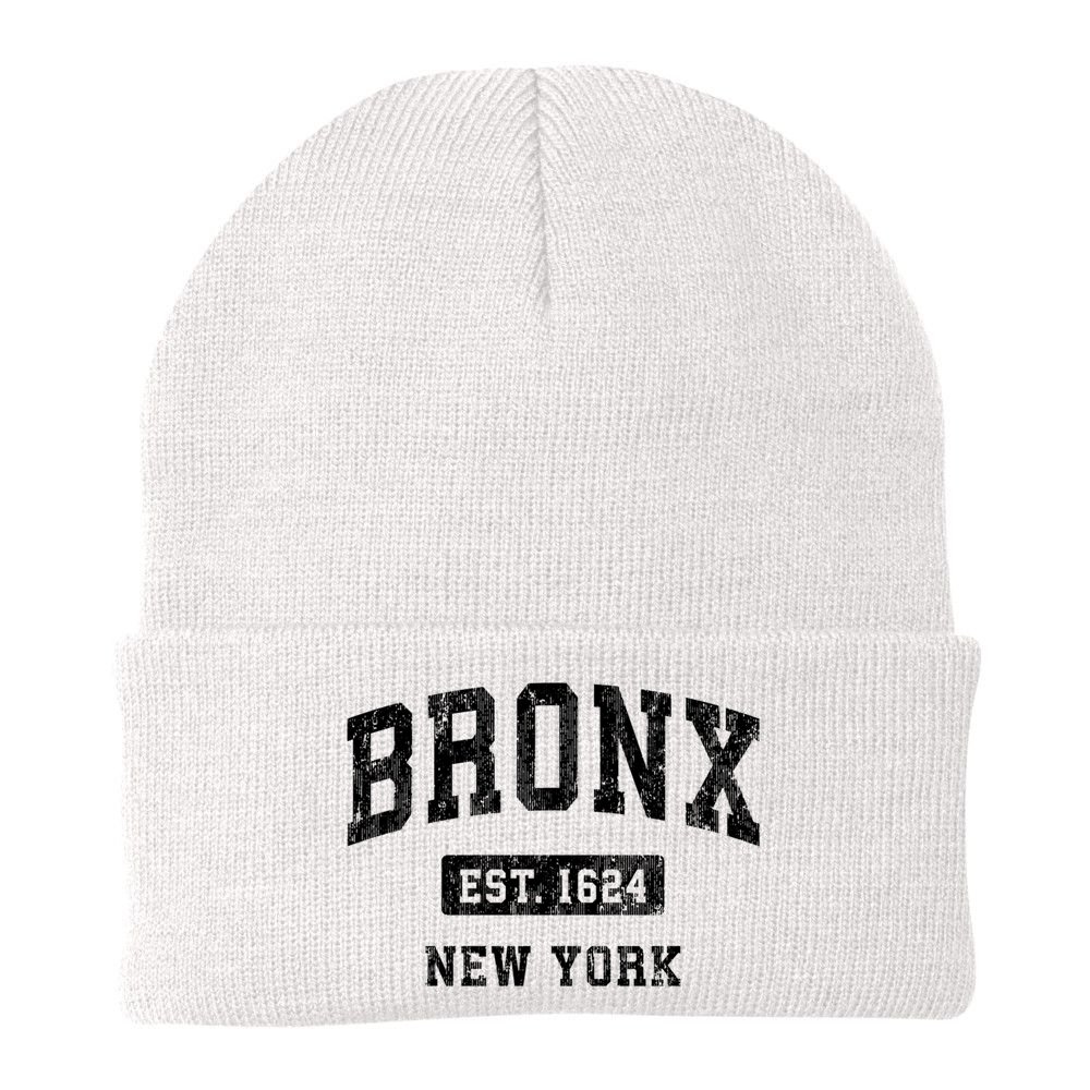 Bronx Est 1624 New York Ny Vintage Established Athletic Sports Design Beanie
