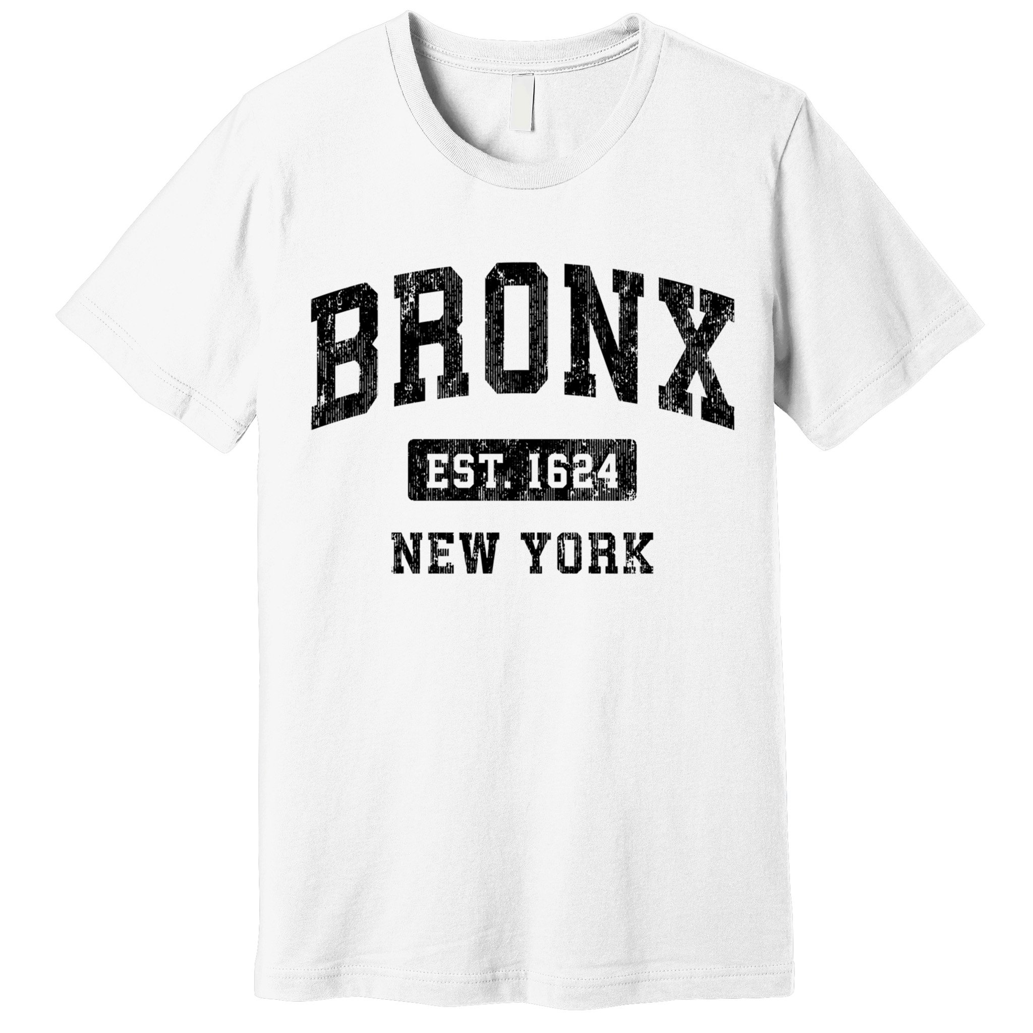 Bronx Est 1624 New York Ny Vintage Established Athletic Sports Design Premium T-Shirt