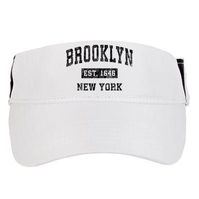 Brooklyn Est 1646 New York Ny Vintage Established Sports Design Adult Drive Performance Visor
