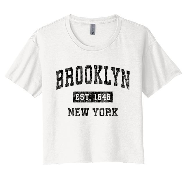 Brooklyn Est 1646 New York Ny Vintage Established Sports Design Crop Top