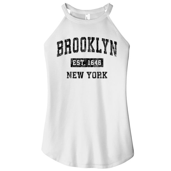 Brooklyn Est 1646 New York Ny Vintage Established Sports Design Women's Perfect Tri Rocker Tank