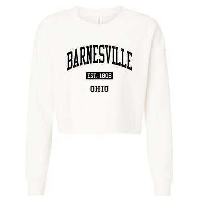 Barnesville Est 1808 Ohio Oh Js04 Vintage Athletic Sports Cropped Pullover Crew