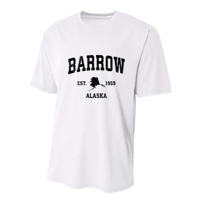 Barrow Est 1959 Alaska Ak Vintage Sports Design Youth Performance Sprint T-Shirt