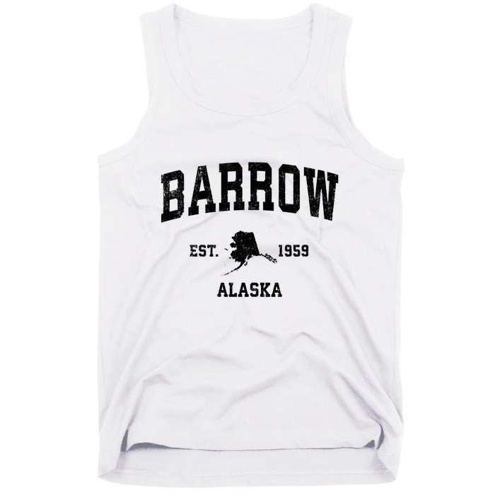 Barrow Est 1959 Alaska Ak Vintage Sports Design Tank Top
