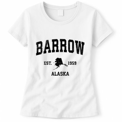 Barrow Est 1959 Alaska Ak Vintage Sports Design Womens T-Shirt