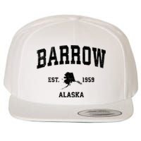 Barrow Est 1959 Alaska Ak Vintage Sports Design Wool Snapback Cap