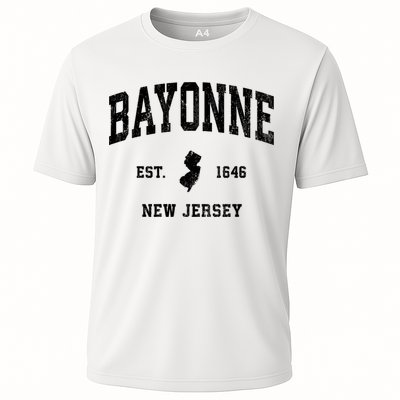 Bayonne Est 1646 New Jersey Nj Vintage Athletic Sports Design Performance Shirt
