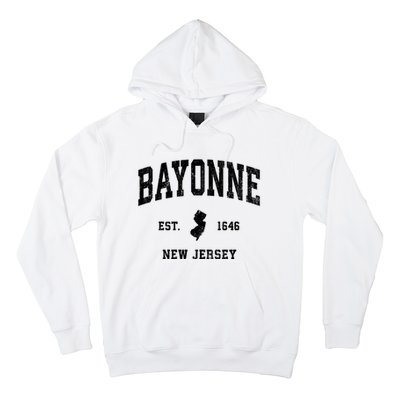 Bayonne Est 1646 New Jersey Nj Vintage Athletic Sports Design Hoodie