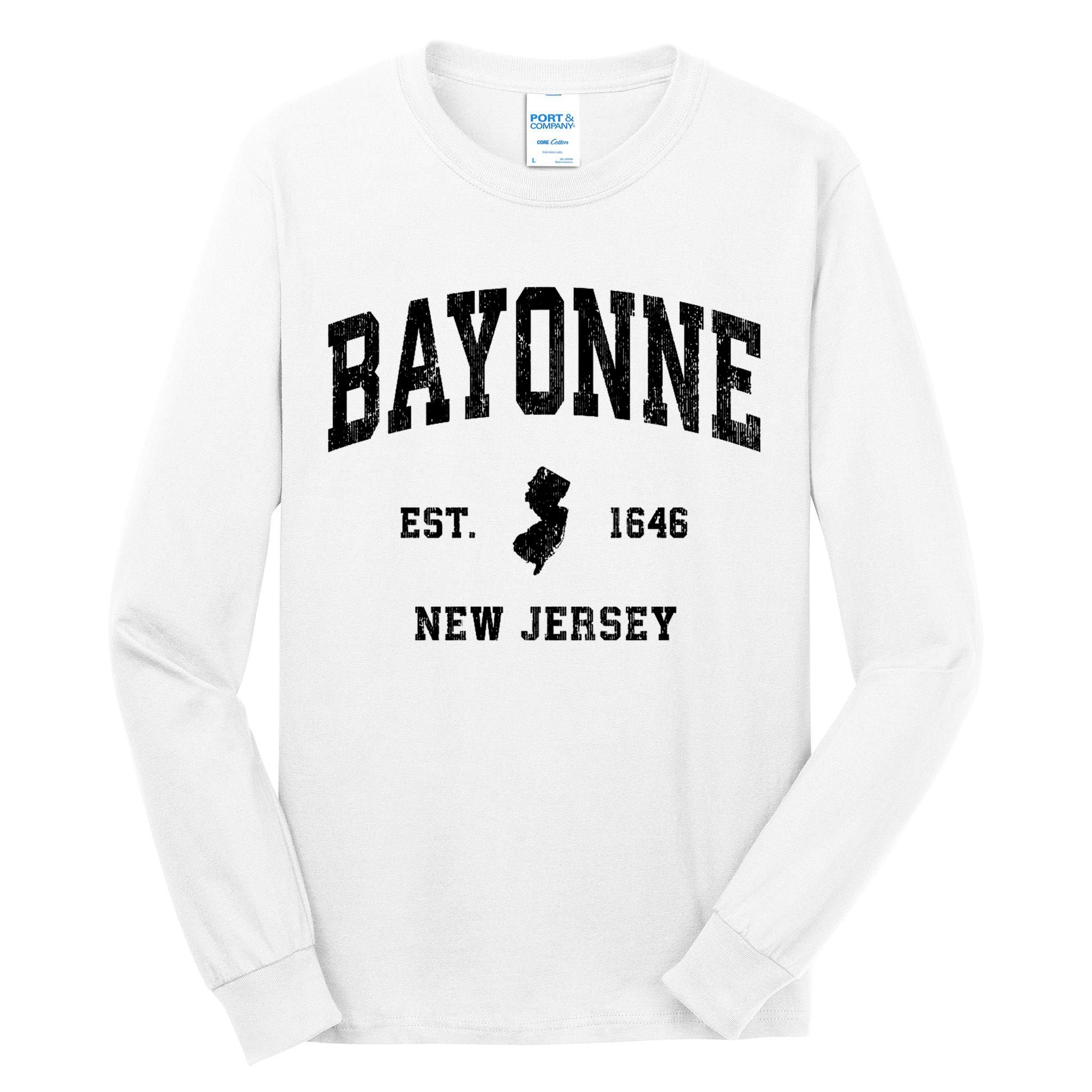 Bayonne Est 1646 New Jersey Nj Vintage Athletic Sports Design Tall Long Sleeve T-Shirt