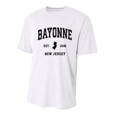 Bayonne Est 1646 New Jersey Nj Vintage Athletic Sports Design Youth Performance Sprint T-Shirt