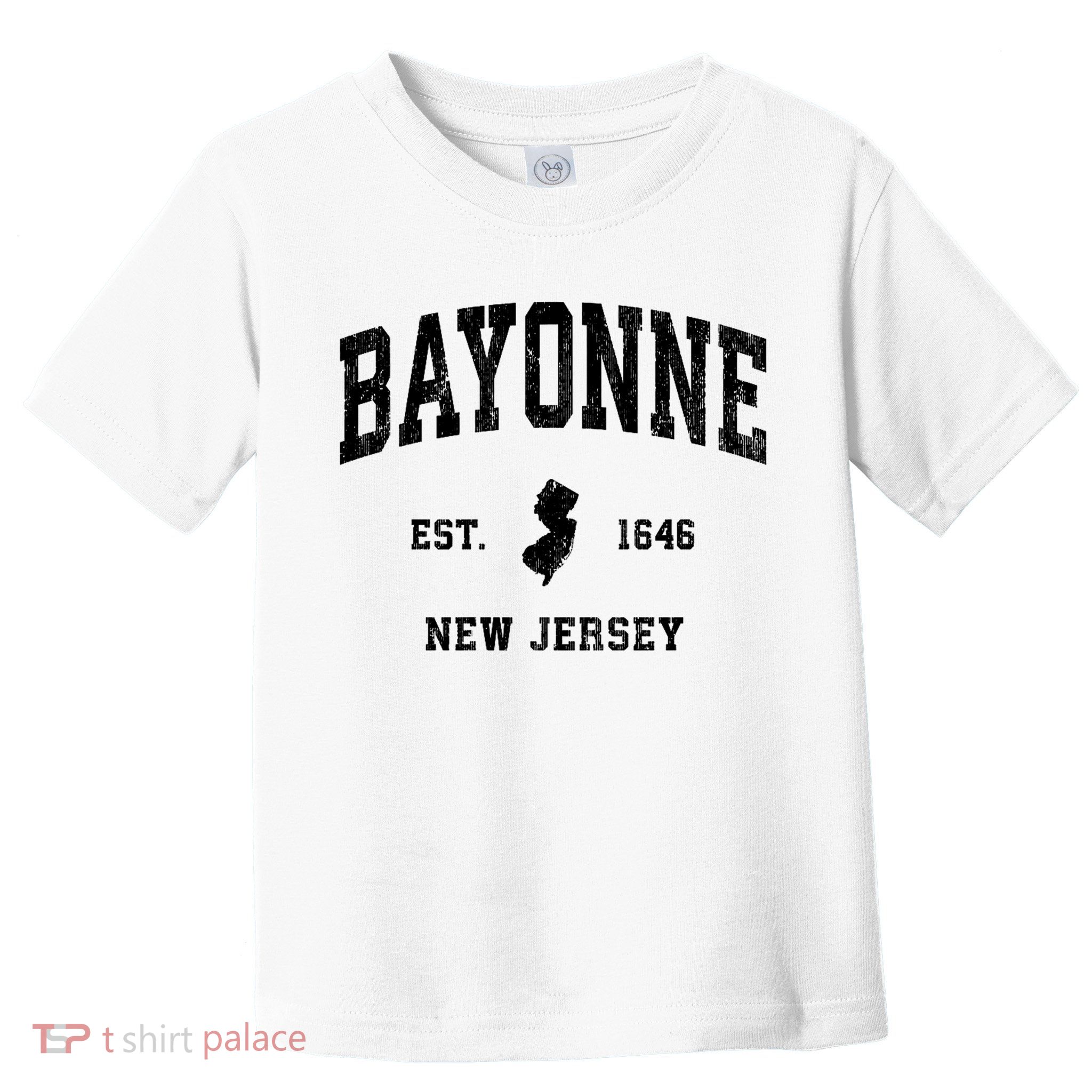 Bayonne Est 1646 New Jersey Nj Vintage Athletic Sports Design Toddler T-Shirt