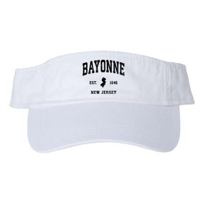 Bayonne Est 1646 New Jersey Nj Vintage Athletic Sports Design Valucap Bio-Washed Visor