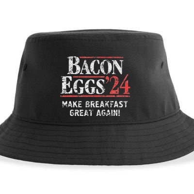 Bacon Eggs 2024 Make Breakfast Great Again! Funny Sustainable Bucket Hat
