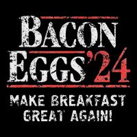 Bacon Eggs 2024 Make Breakfast Great Again! Funny 16 in Basic Backpack