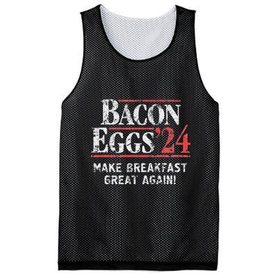 Bacon Eggs 2024 Make Breakfast Great Again! Funny Mesh Reversible Basketball Jersey Tank