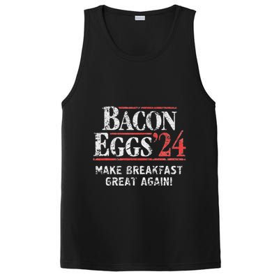 Bacon Eggs 2024 Make Breakfast Great Again! Funny PosiCharge Competitor Tank