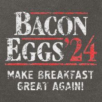 Bacon Eggs 2024 Make Breakfast Great Again! Funny Cotton Canvas Backpack
