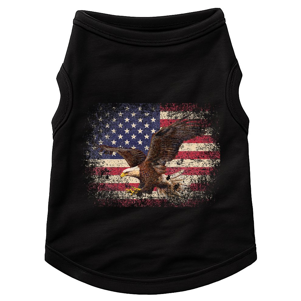 Bald Eagle 4th Of July Christmas Gift American Flag Doggie Tank