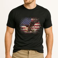 Bald Eagle 4th Of July Christmas Gift American Flag Cooling Performance Crew T-Shirt