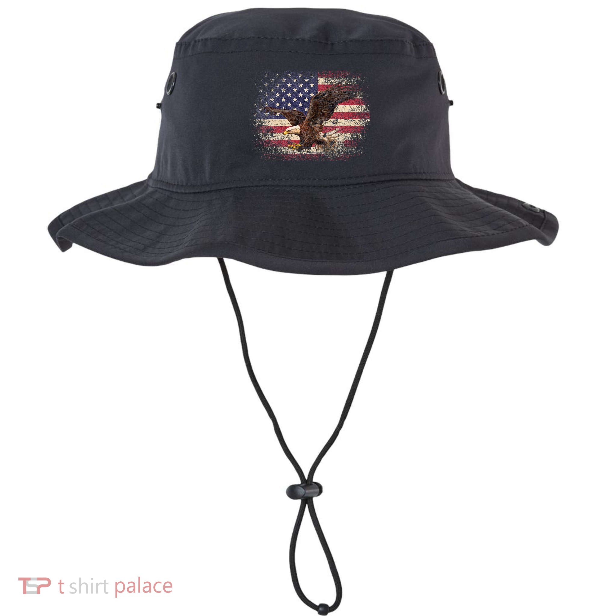 Bald Eagle 4th Of July Christmas Gift American Flag Bucket Hat