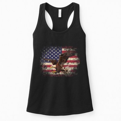 Bald Eagle 4th Of July Christmas Gift American Flag Womens Tank Top