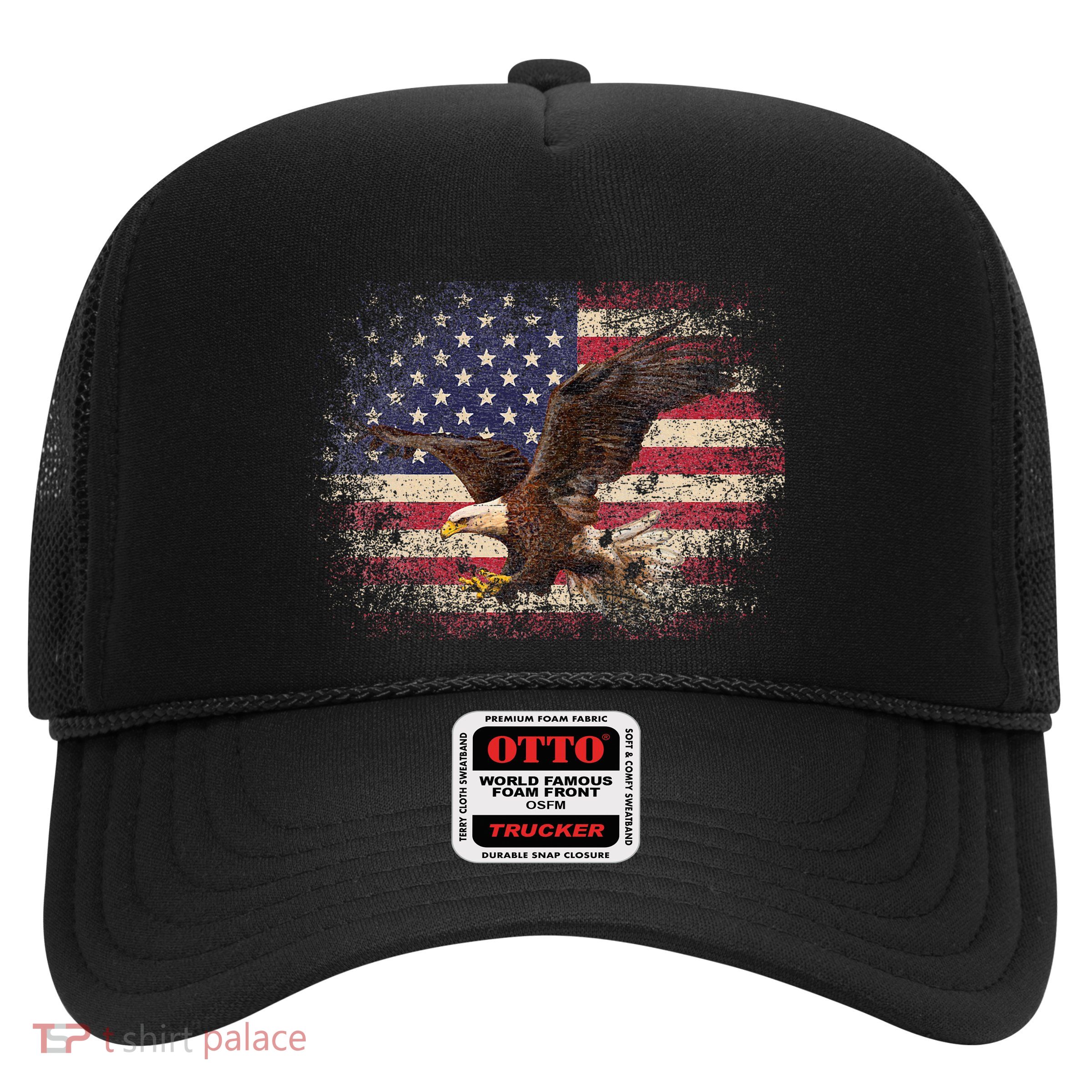 Bald Eagle 4th Of July Christmas Gift American Flag Trucker Hat