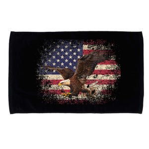 Bald Eagle 4th Of July Christmas Gift American Flag Country Microfiber Hand Towel