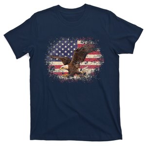 Bald Eagle 4th Of July Christmas Gift American Flag Country T-Shirt