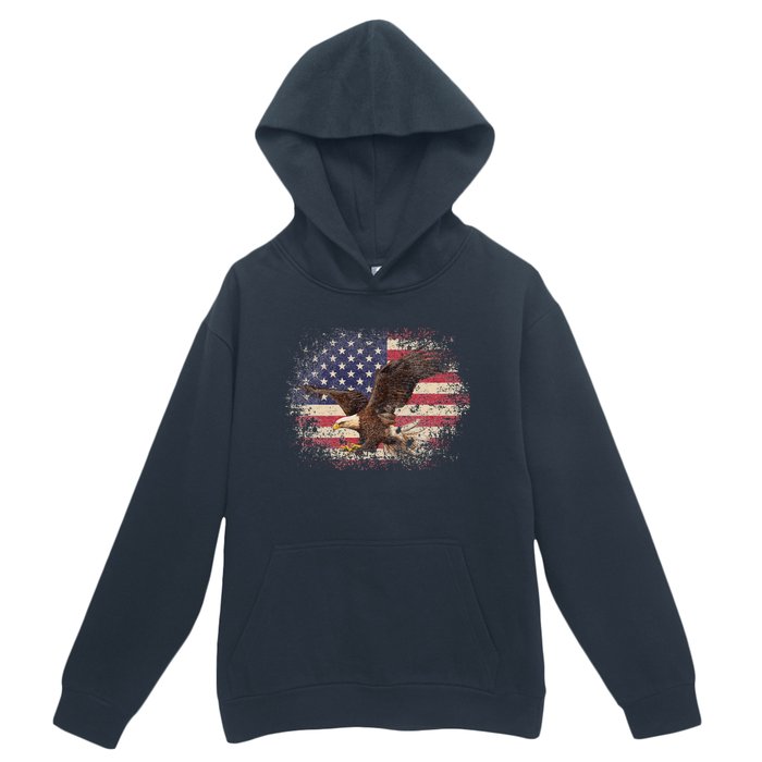 Bald Eagle 4th Of July Christmas Gift American Flag Country Urban Pullover Hoodie