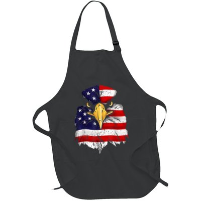 Bald Eagle 4th of July American Flag Patriotic Freedom USA Apron