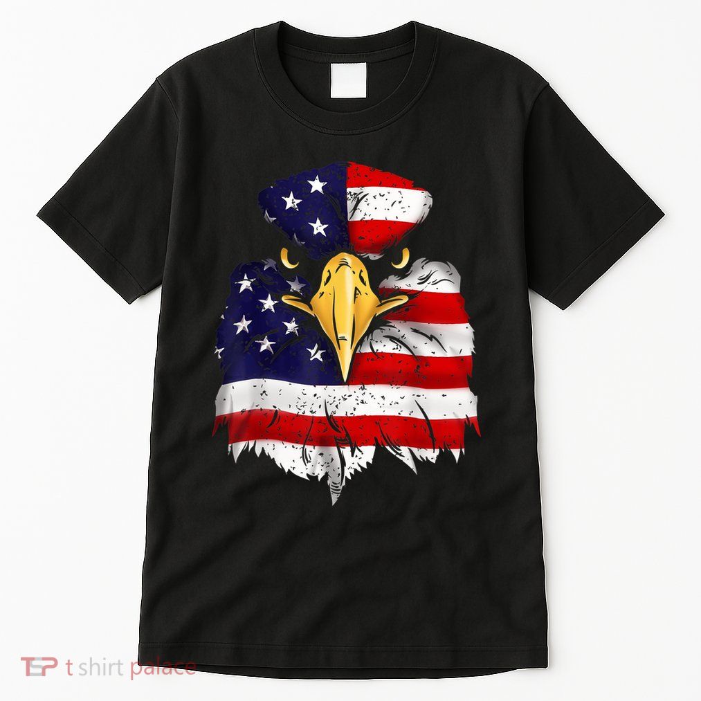 Bald Eagle 4th of July American Flag Patriotic Freedom USA Tall T-Shirt