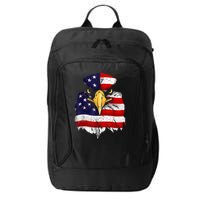 Bald Eagle 4th of July American Flag Patriotic Freedom USA City Backpack