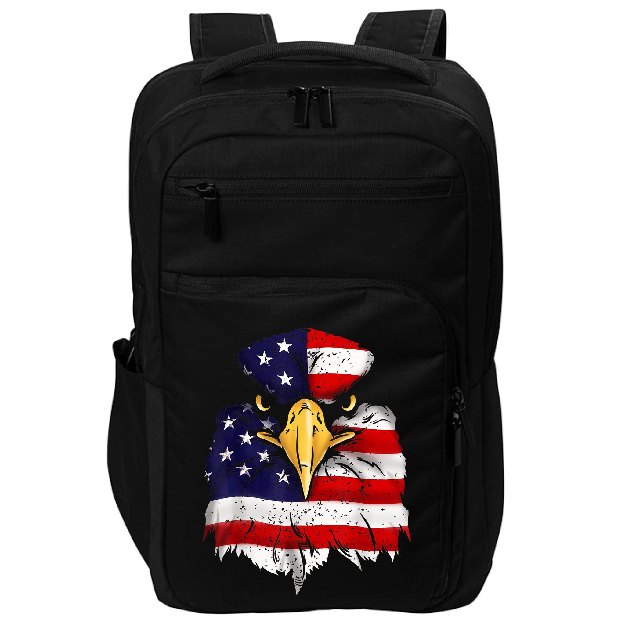 Bald Eagle 4th of July American Flag Patriotic Freedom USA Impact Tech Backpack