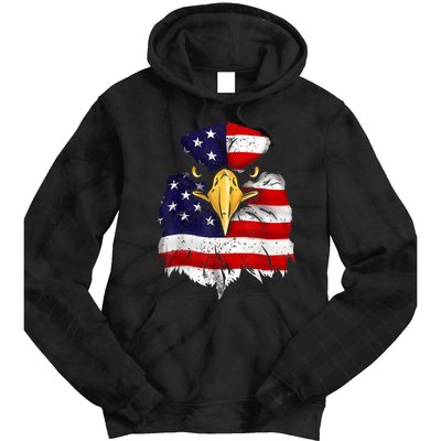 Bald Eagle 4th of July American Flag Patriotic Freedom USA Tie Dye Hoodie
