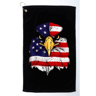 Bald Eagle 4th of July American Flag Patriotic Freedom USA Golf Towel