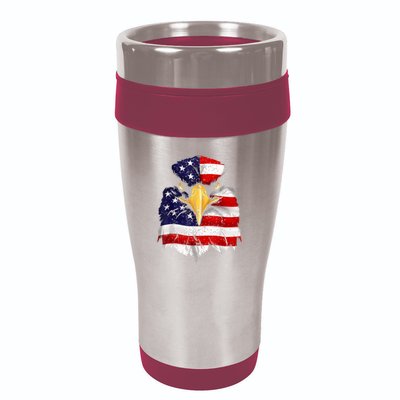 Bald Eagle 4th of July American Flag Patriotic Freedom USA 16oz Travel Tumbler
