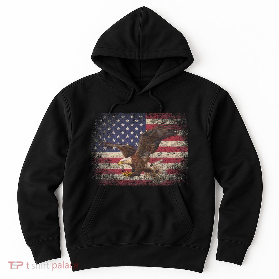 Bald Eagle 4th Of July Christmas Gift American Flag Country Hoodie