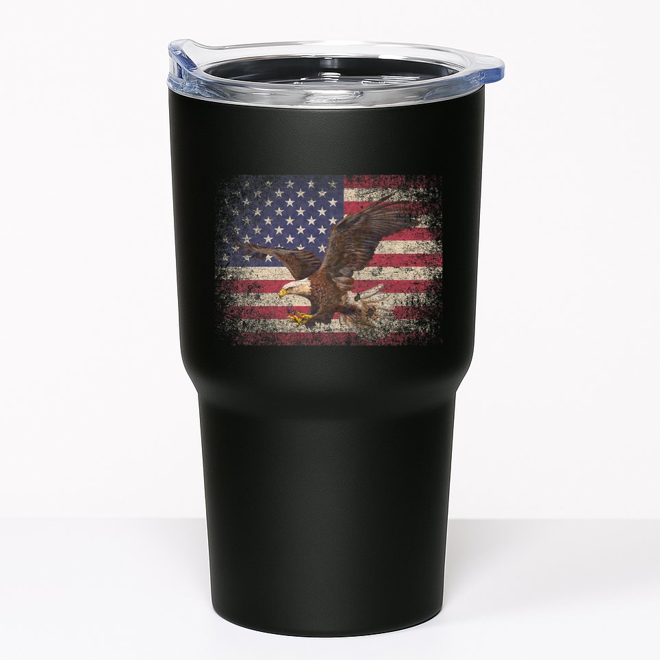 Bald Eagle 4th Of July Christmas Gift American Flag Country Tumbler