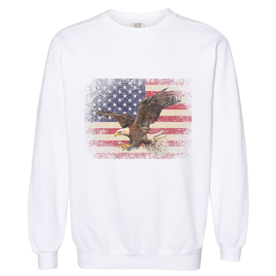 Bald Eagle 4th Of July Christmas Gift American Flag Country Garment-Dyed Sweatshirt