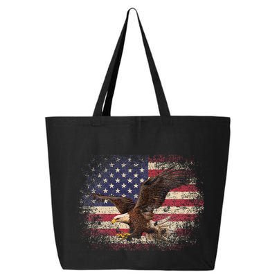 Bald Eagle 4th Of July Christmas Gift American Flag 25L Jumbo Tote