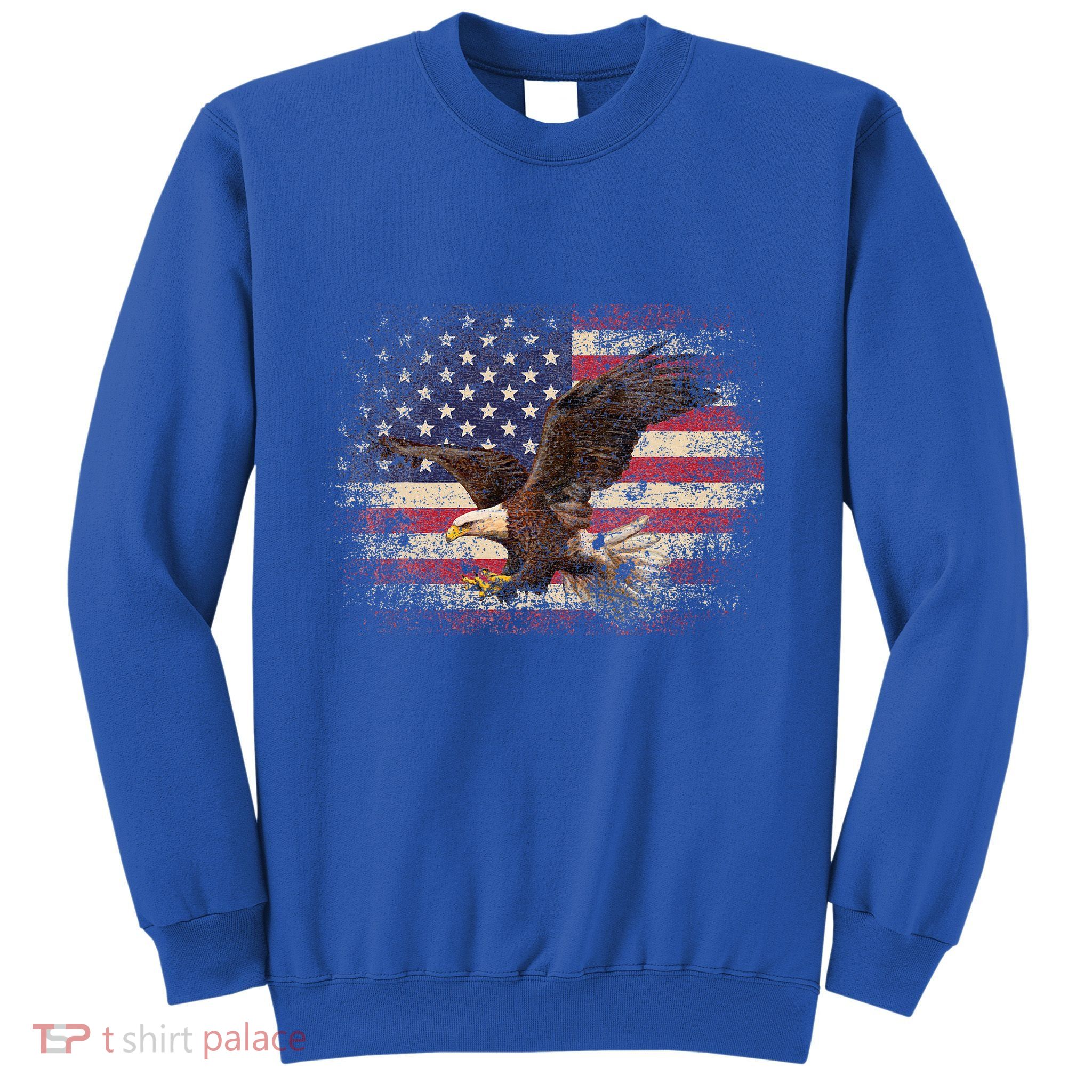Bald Eagle 4th Of July Christmas Gift American Flag Sweatshirt
