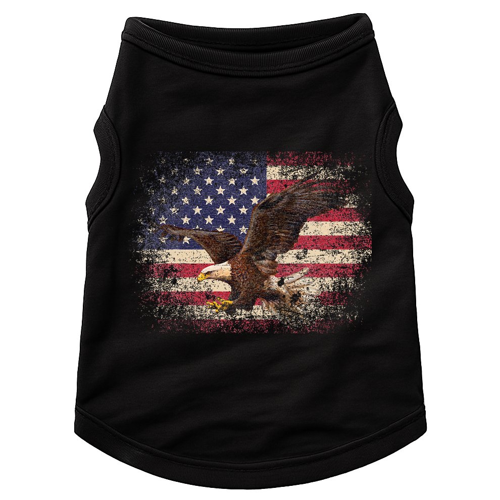 Bald Eagle 4th Of July Christmas Gift American Flag Country Doggie Tank