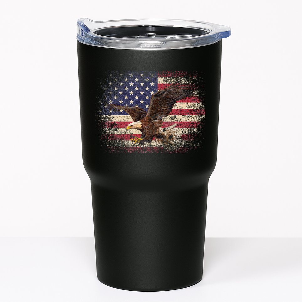Bald Eagle 4th Of July Christmas Gift American Flag Country Tumbler