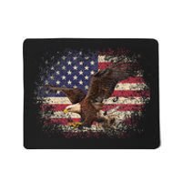 Bald Eagle 4th Of July Christmas Gift American Flag Country Mousepad