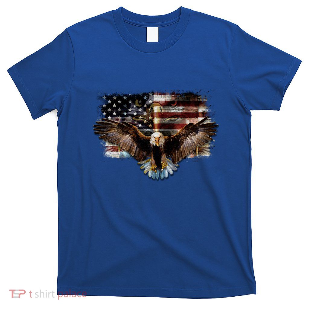 Bald Eagle 4th Of July American Usa Flag Eagle Patriotic T-Shirt