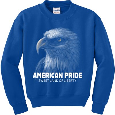 Bald Eagle American Pride Sweet Land Of Liberty Cool Gift Kids Sweatshirt