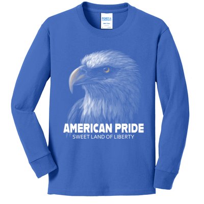 Bald Eagle American Pride Sweet Land Of Liberty Cool Gift Kids Long Sleeve Shirt